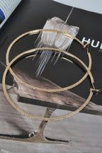 12cm Double Rhinestone Hoop Earrings - Goddess Vibes