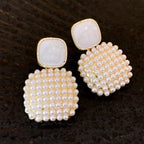 18K Gold - Plated Alloy Geometric Earrings - Goddess Vibes