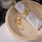 18K Gold - Plated Chain Hoop Earrings - Goddess Vibes
