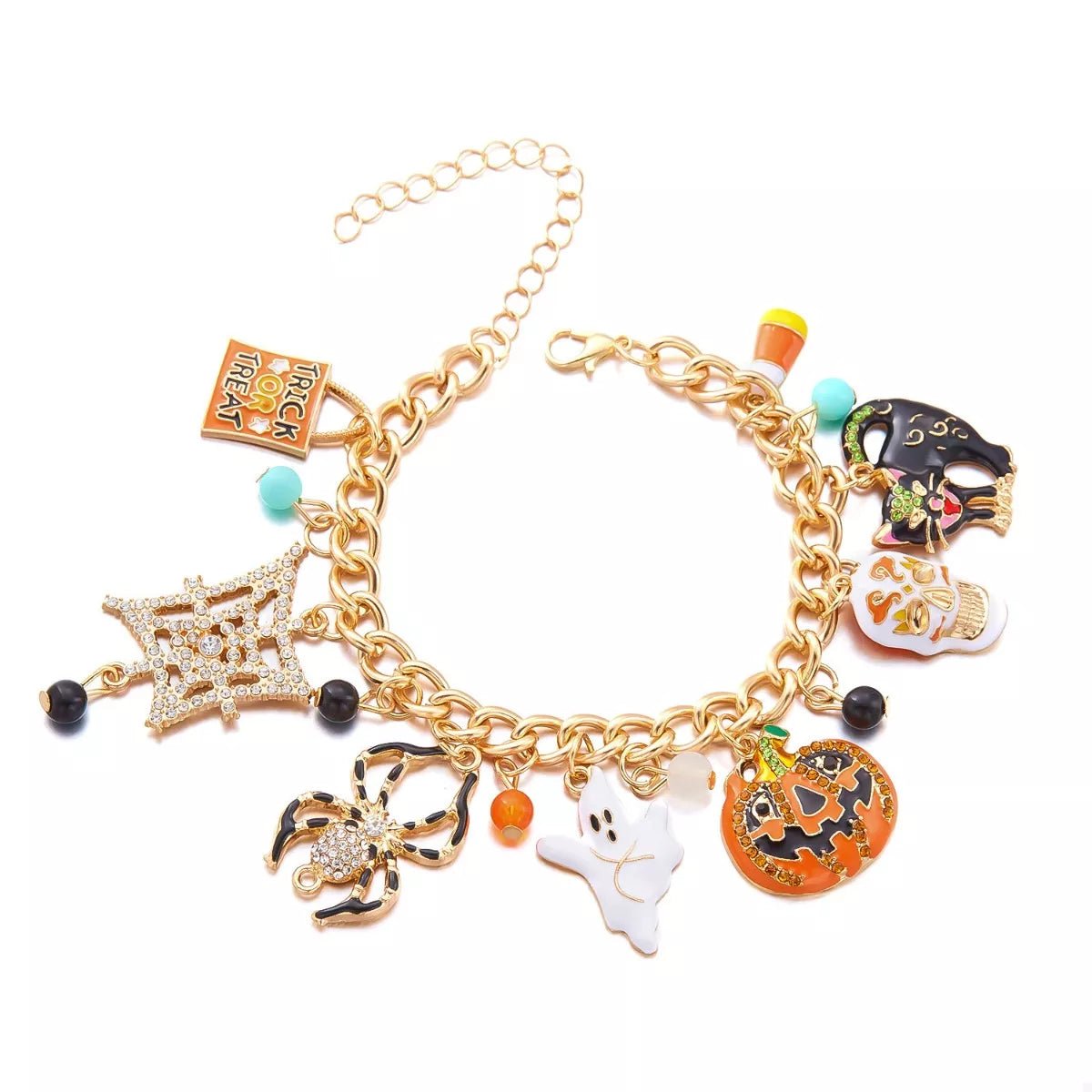 Crowned Energy CO. Orange / One Size Trendsi Accessories 18K Gold-Plated Halloween Theme Bracelet