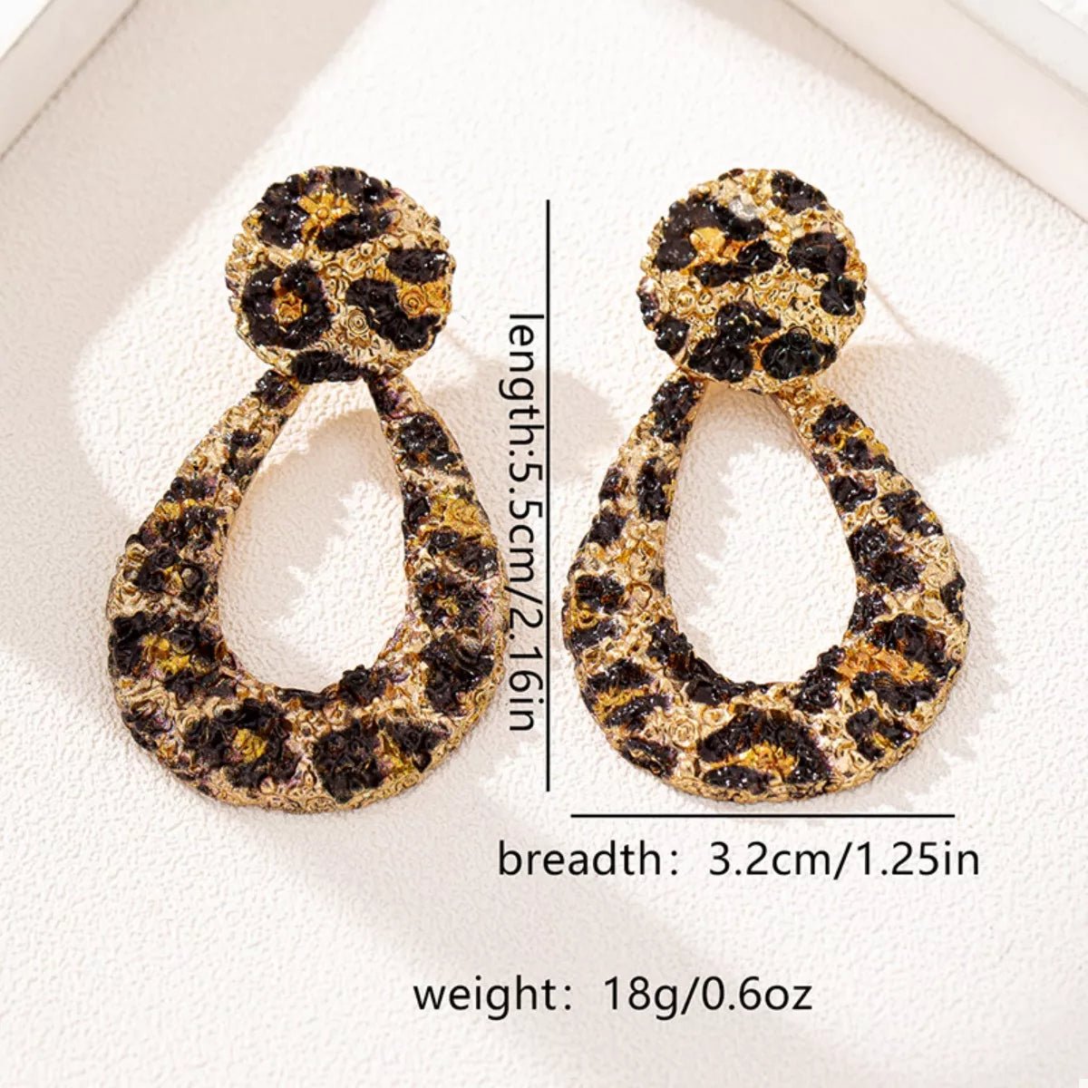 18K Gold - Plated Leopard Dangle Earrings - Goddess Vibes