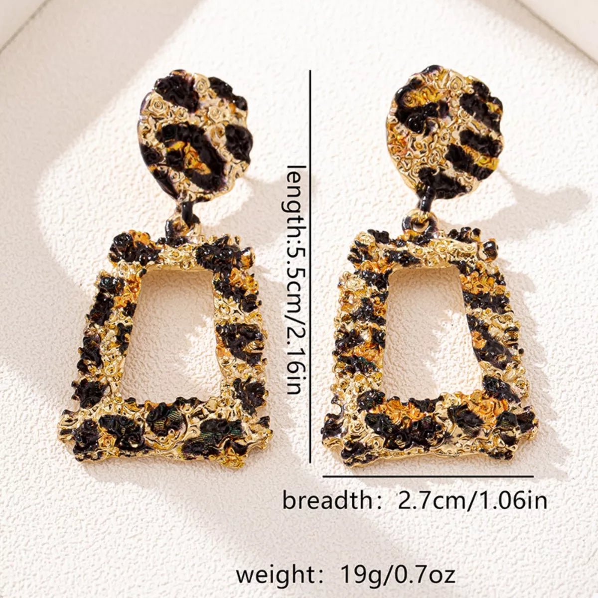 18K Gold - Plated Leopard Dangle Earrings - Goddess Vibes