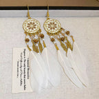 18K Gold - Plated Stainless Steel Dangle Earrings - Goddess Vibes