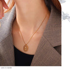 18K Gold - Plated Stainless Steel Flower Pendant Necklace - Goddess Vibes