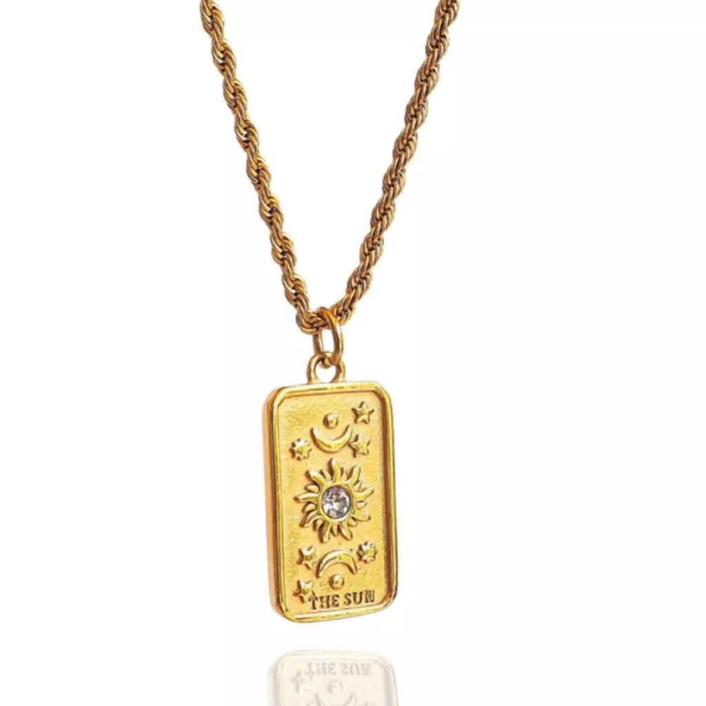 18K Gold - Plated Tarot Card Necklace - Goddess Vibes