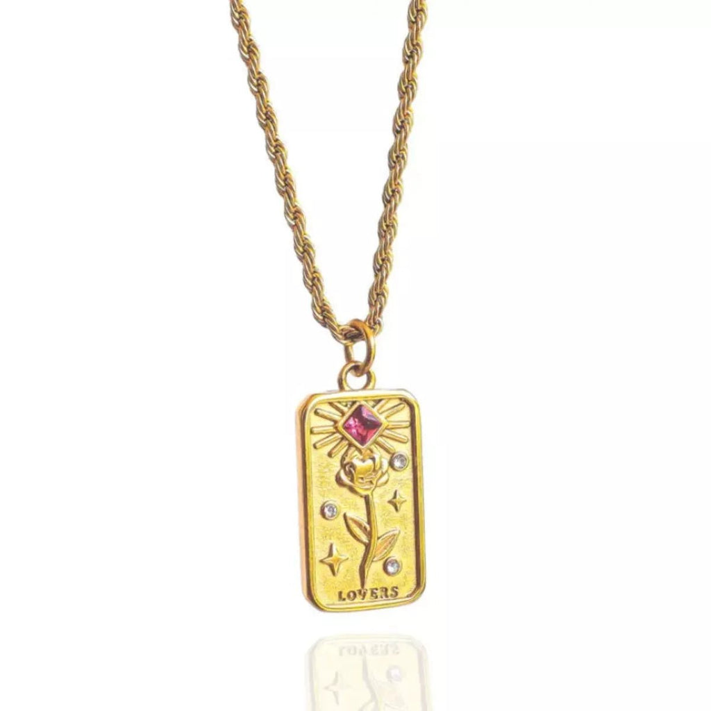 18K Gold - Plated Tarot Card Necklace - Goddess Vibes