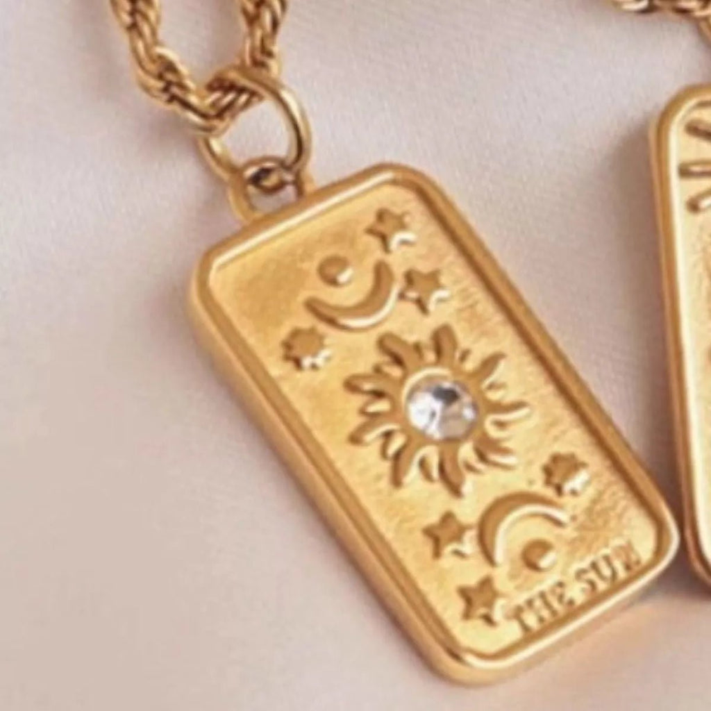 18K Gold - Plated Tarot Card Necklace - Goddess Vibes