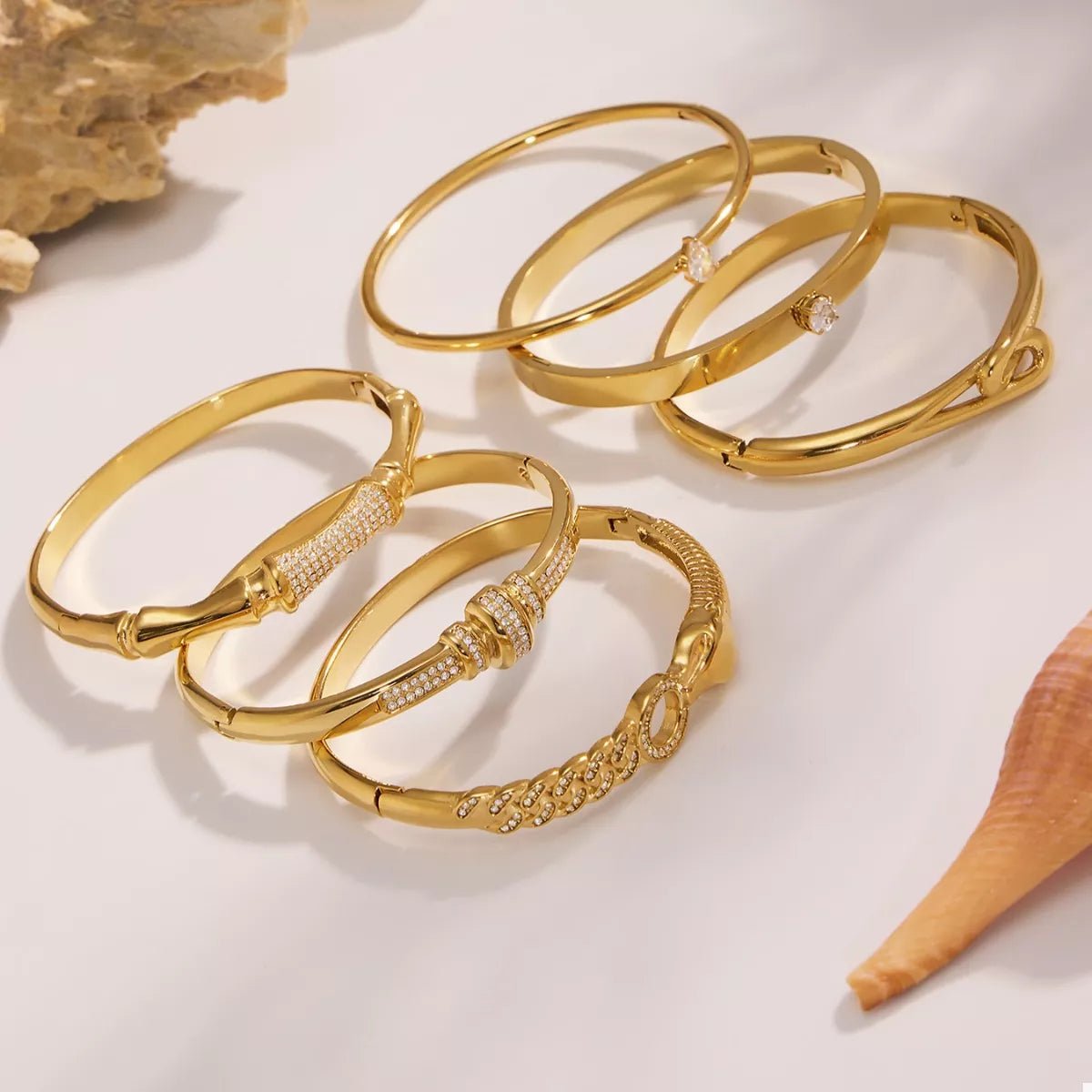 18K Gold - Plated Zircon Bracelet - Goddess Vibes