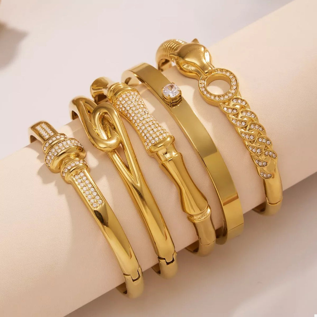 18K Gold - Plated Zircon Bracelet - Goddess Vibes