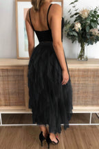 A Line Long Tulle Tiered Skirts - Goddess Vibes