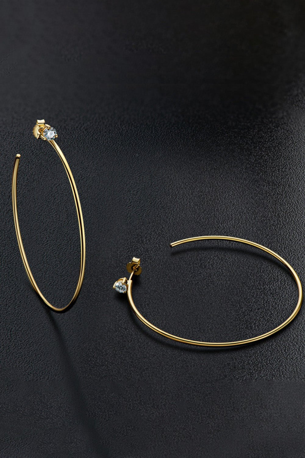 Adored 925 Sterling Silver Moissanite Hoop Earrings - Crowned Energy CO.