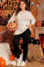 Apricot Plus Size Western Aztec Print Loose Sweater - Goddess Vibes