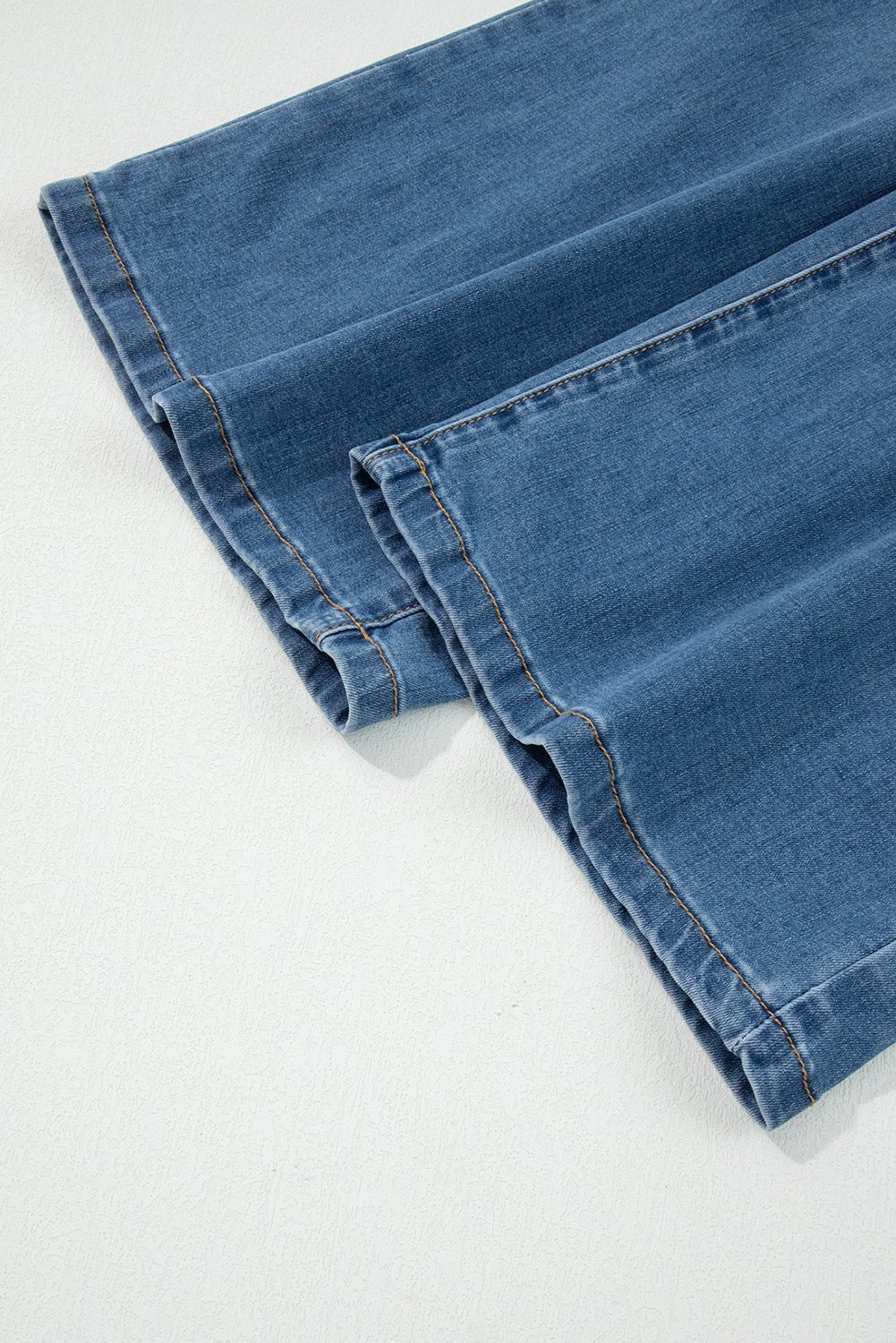 Ashleigh Blue Multi Buttons High Waist Wide Leg Jeans With Pockets - Crowned Energy CO.