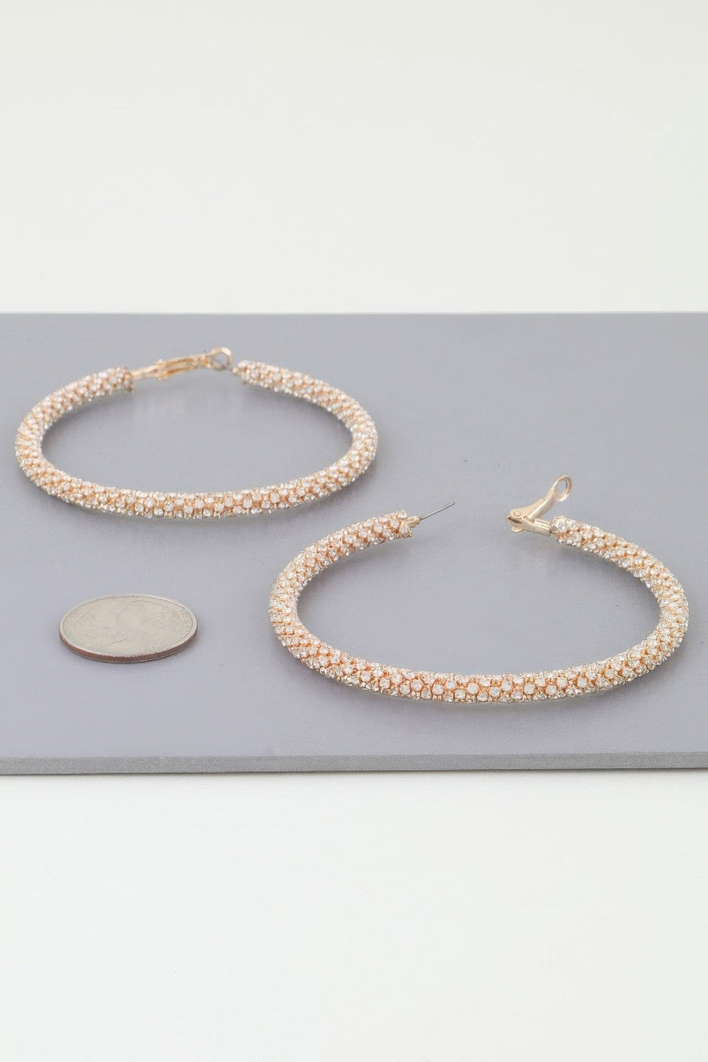 Bejeweled Hoop Earrings - Goddess Vibes