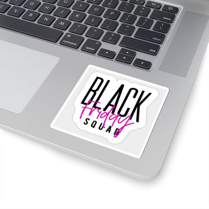 Black Friday Squad Sticker — Kiss - Cut Vinyl Laptop Sticker - Crowned Energy CO.