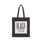 Black Friday Squad Tote Bag — Cotton Canvas Shopping Tote - Crowned Energy CO.