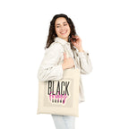 Black Friday Squad Tote Bag — Cotton Canvas Shopping Tote - Crowned Energy CO.