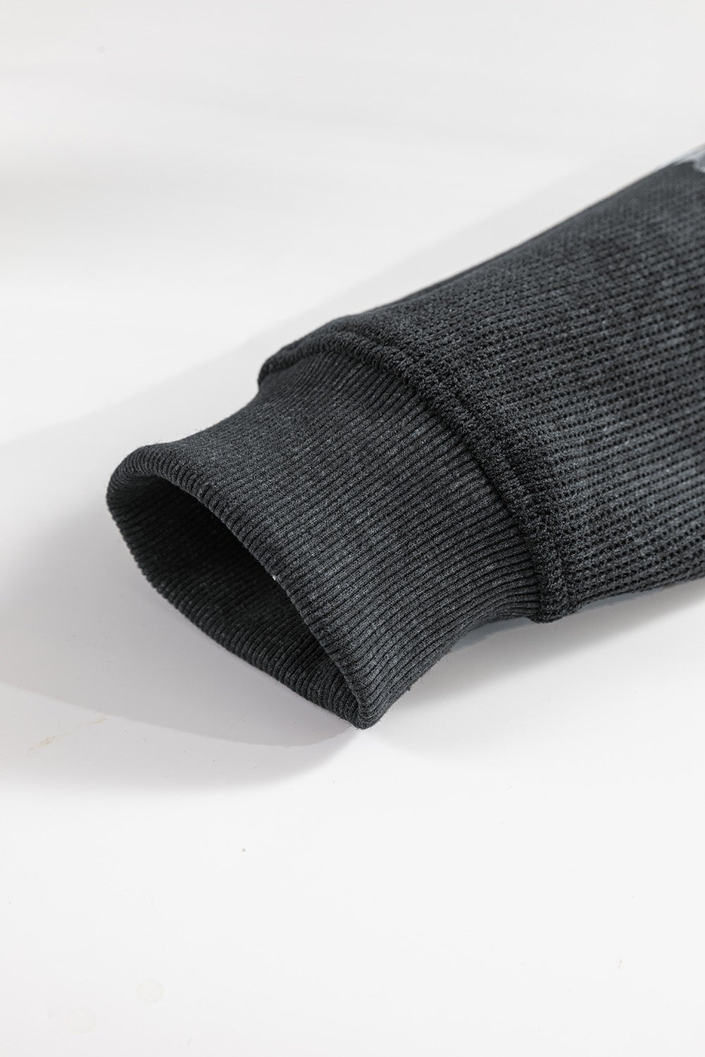 Black Halloween Ghost Corded Crew Neck Loose Sweatshirt - Goddess Vibes