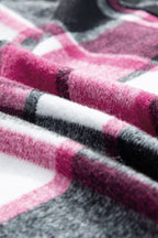 Black Plaid Colorblock Loose Shacket - Goddess Vibes