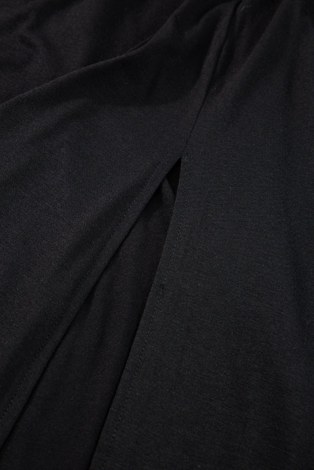 Crowned Energy CO. Black / S / 65%Polyester+30%Viscose+5%Elastane Dear-Lover Dropshipping Dresses Black Short Sleeve Shirred High Waist V Neck Maxi Dress