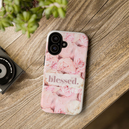 Blessed Floral Phone Case, Inspirational Case for Girls, iPhone Cover, Gift for Her, Cute Phone Protector - Goddess Vibes