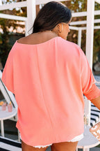 Blossom Shirred Cuffs Half Sleeve Plus Size Textured Blouse - Goddess Vibes