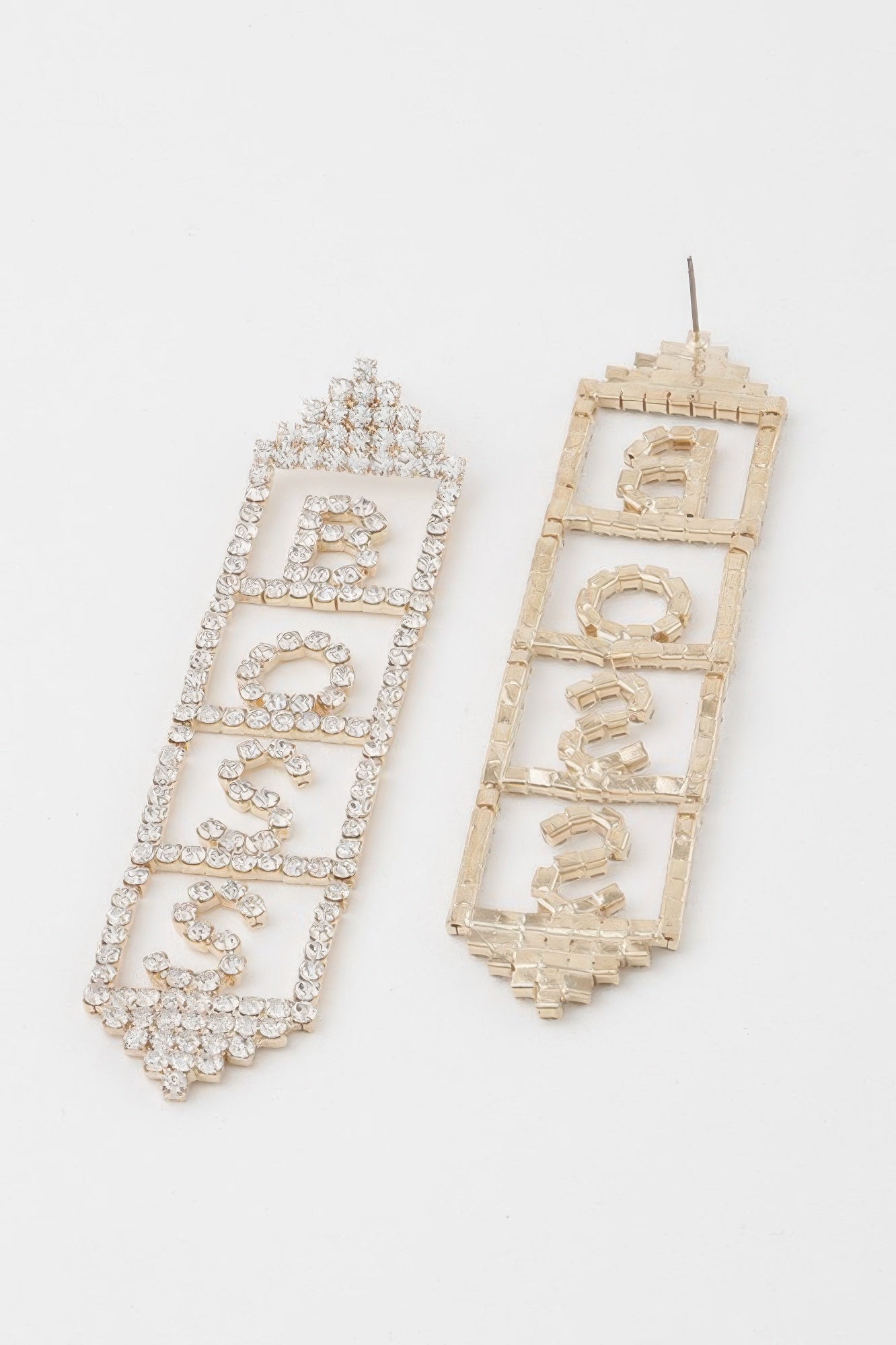 Boss Rhinestone Drop Earrings - Crowned Energy CO.