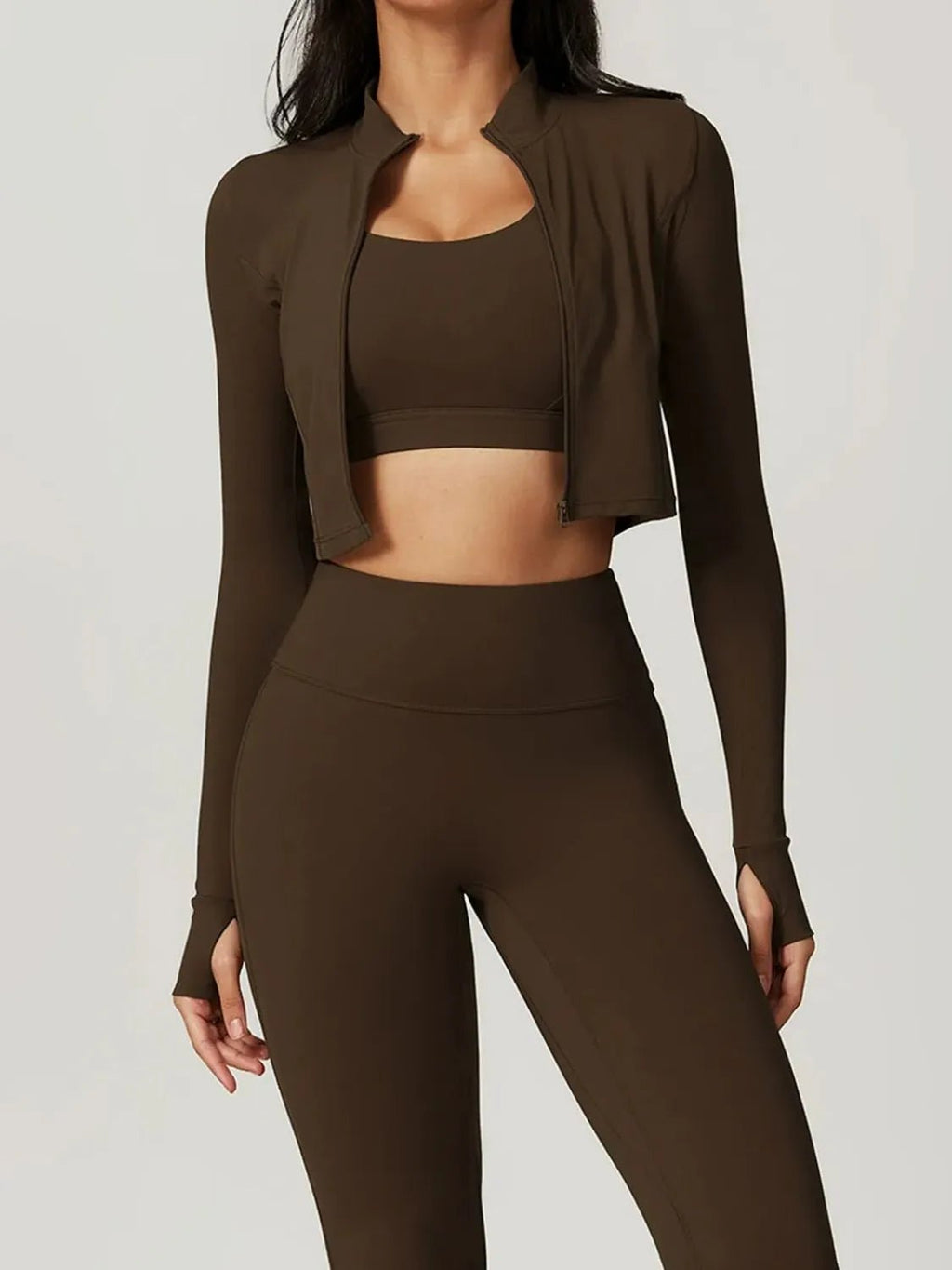 Bra Outerwear and Leggings 3 - Piece Active Set - Goddess Vibes