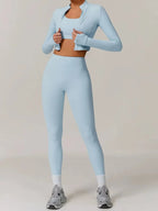 Bra Outerwear and Leggings 3 - Piece Active Set - Goddess Vibes