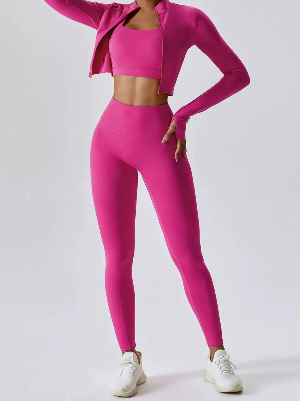 Bra Outerwear and Leggings 3 - Piece Active Set - Goddess Vibes