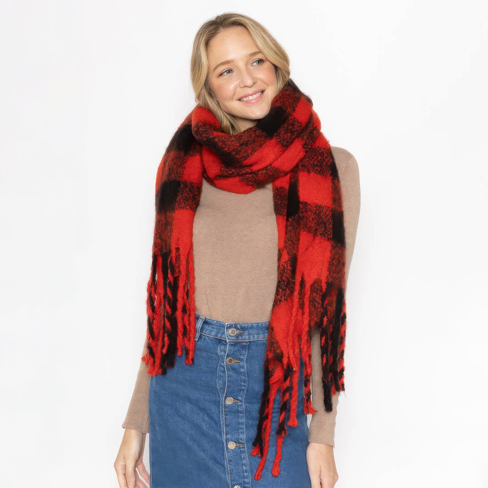 Buffalo Plaid Scarf - Goddess Vibes
