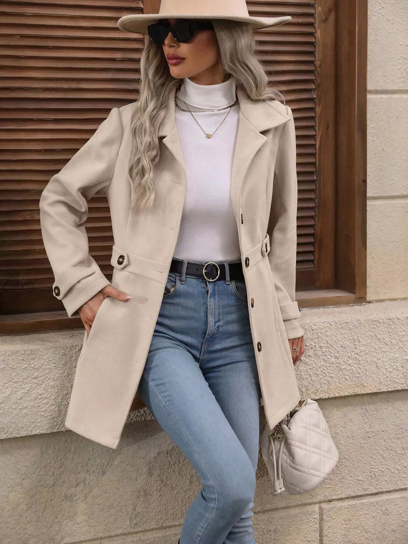 Button Up Long Sleeve Outerwear - Crowned Energy CO.
