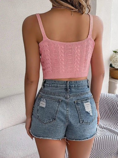 Cable - Knit Short Cami - Crowned Energy CO.