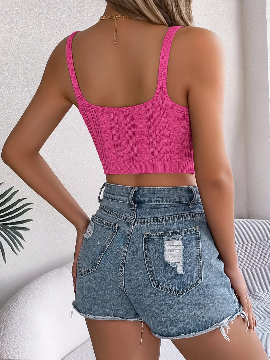 Cable - Knit Short Cami - Crowned Energy CO.