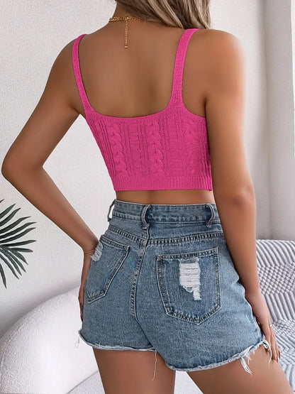 Cable - Knit Short Cami - Crowned Energy CO.