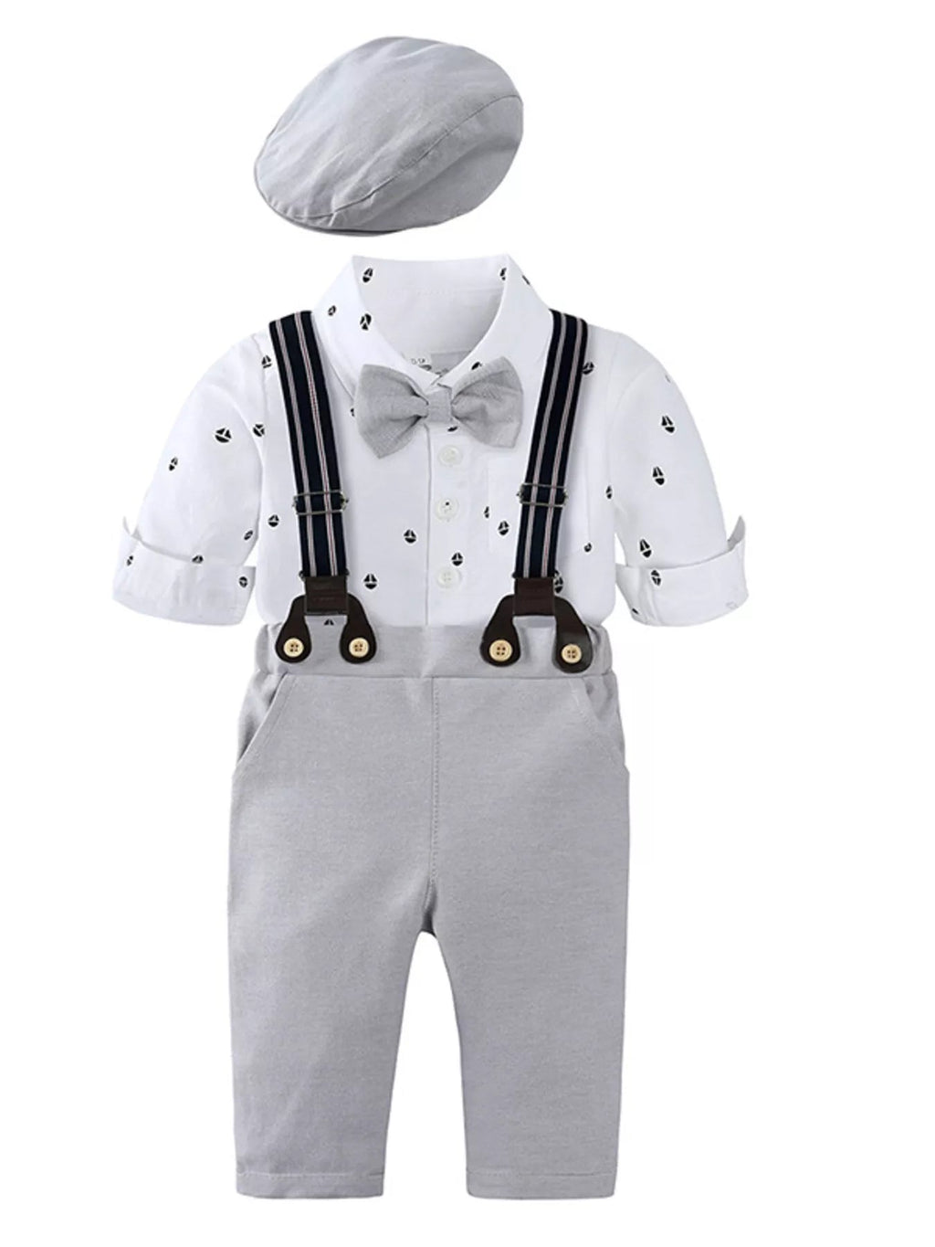 Children's Button Up Shirt and Overall Set - Crowned Energy CO.