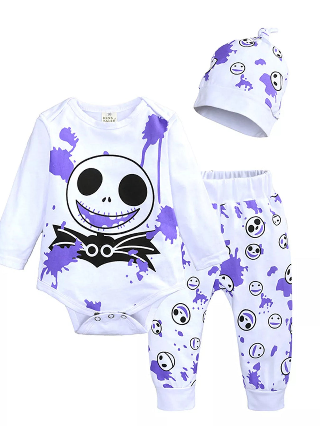 Children's Halloween Bodysuit and Pants Set with Hat - Crowned Energy CO.