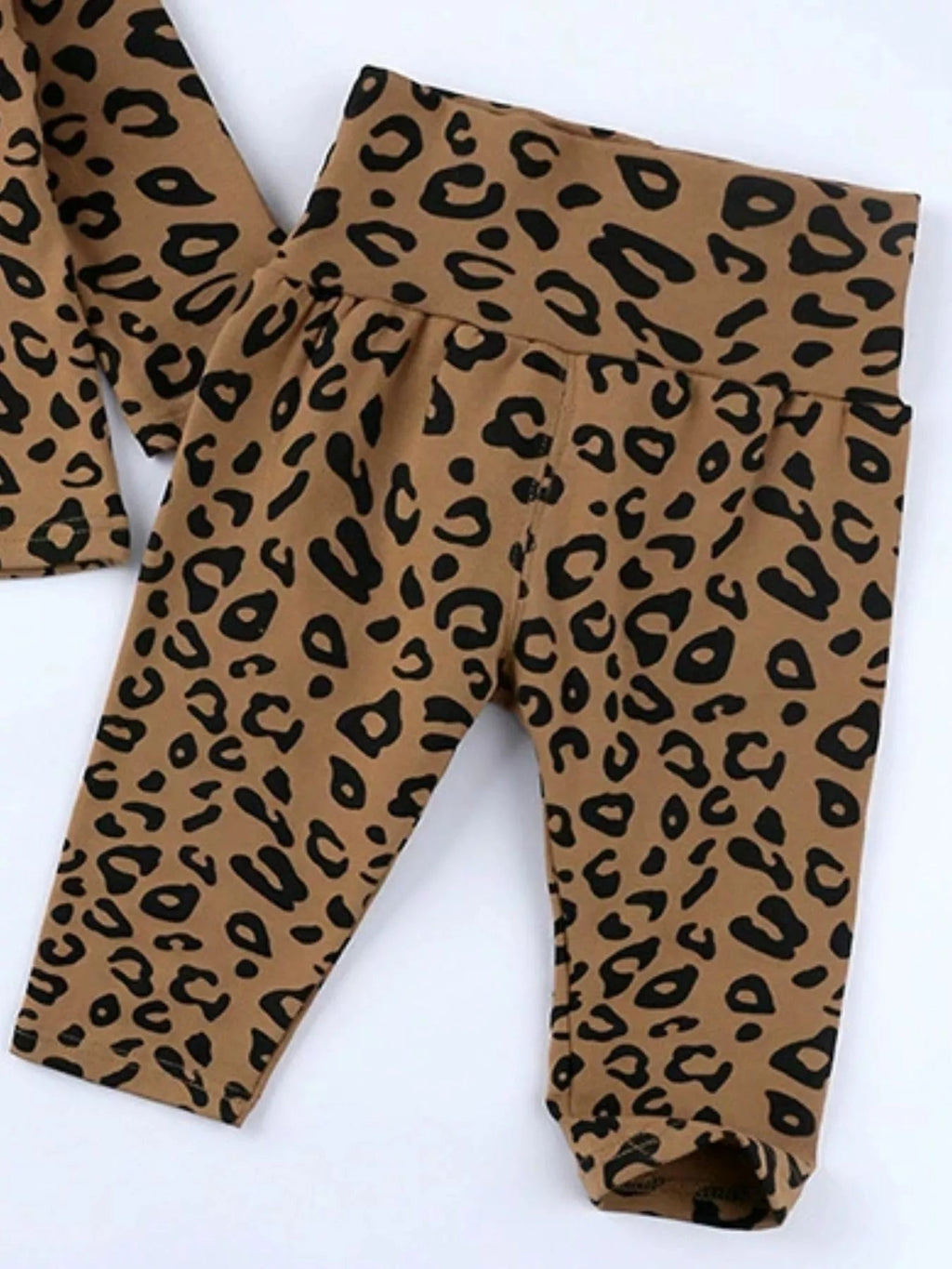 Children's Leopard Print Long Sleeve Top and Pants Set - Crowned Energy CO.