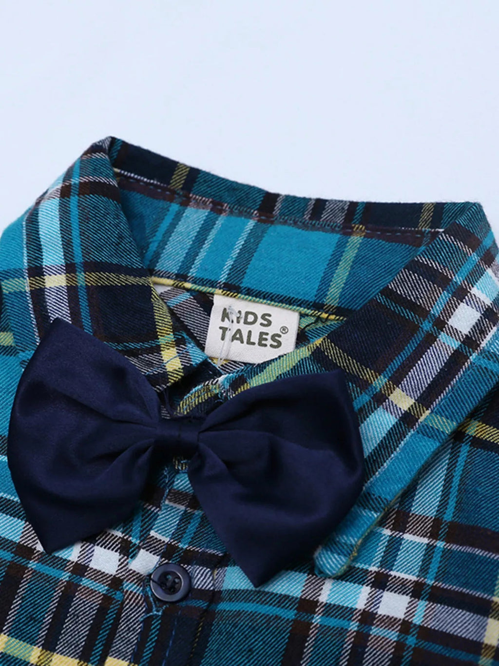 Children's Plaid Shirt & Distressed Jeans with Suspenders Set - Crowned Energy CO.