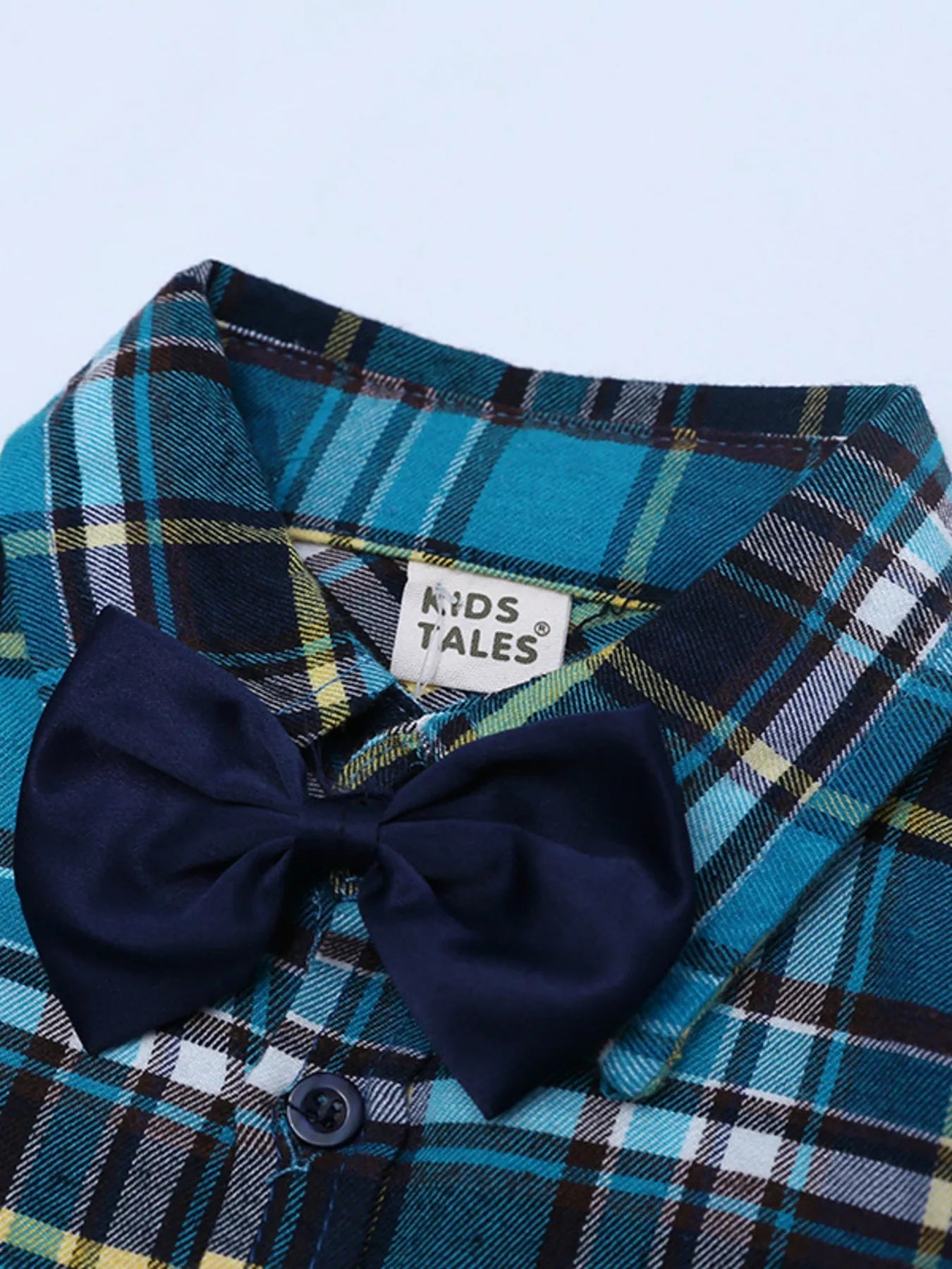 Children's Plaid Shirt & Distressed Jeans with Suspenders Set - Crowned Energy CO.