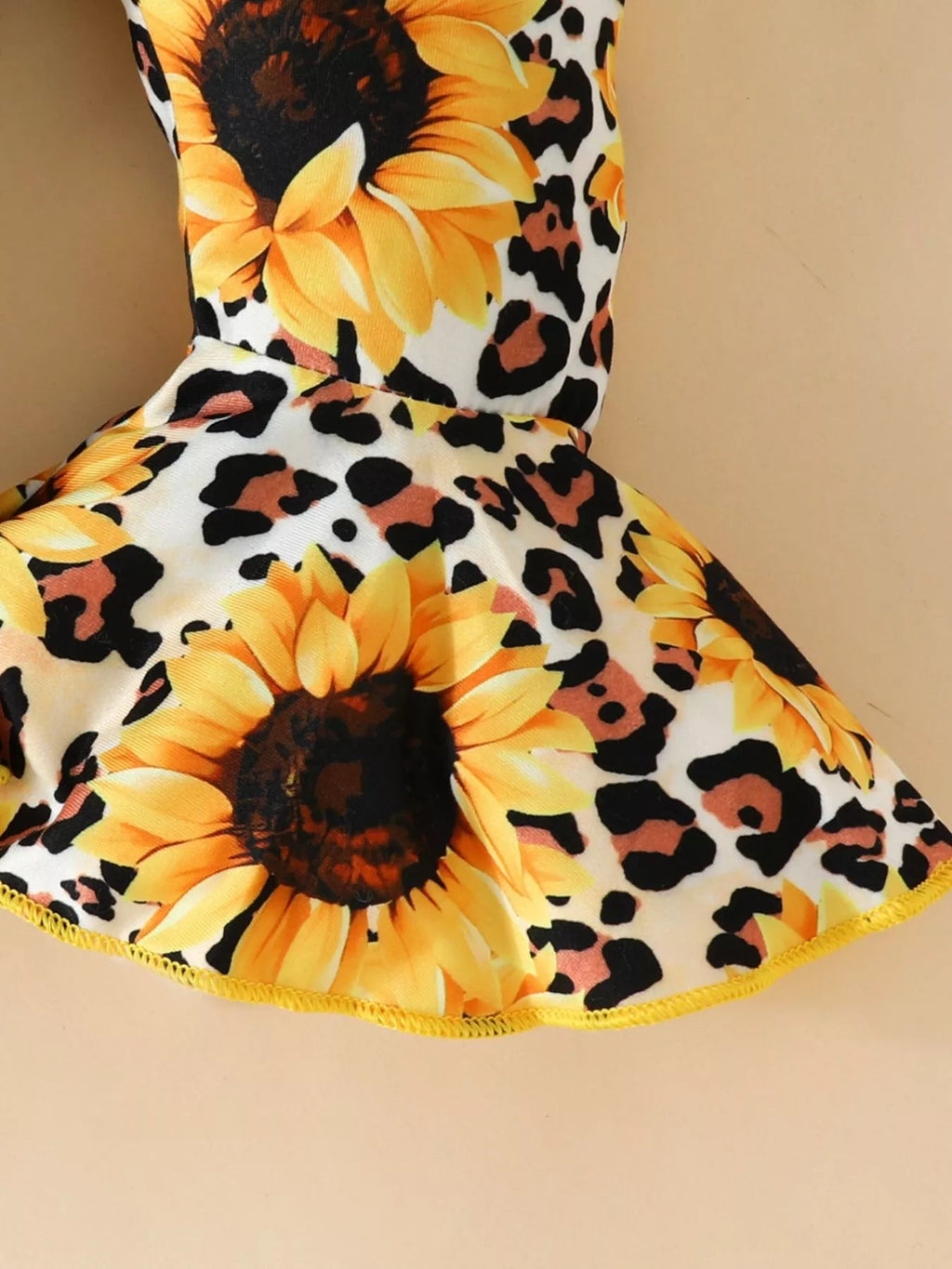 Children's Ruffled Bodysuit and Sunflower Pants Set - Crowned Energy CO.
