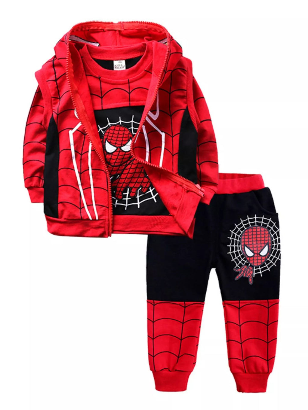 Children's Spiderman 3 - Piece Outfit Set - Crowned Energy CO.