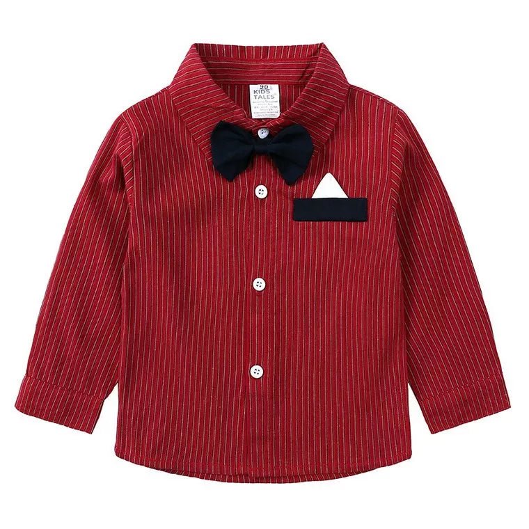 Children's Striped Shirt and Overall Set - Crowned Energy CO.