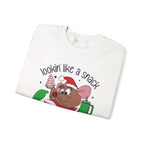 Christmas Cookie Mouse Sweatshirt — "Lookin' Like a Snack" Holiday Crewneck - Crowned Energy CO.