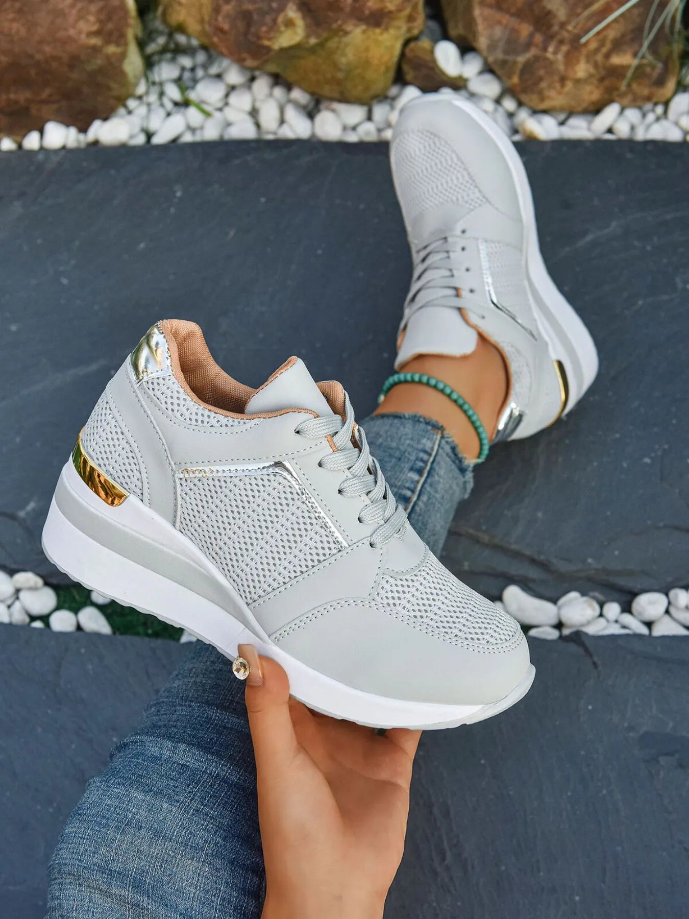 Crowned Energy CO. Black / 36 Trendsi sneakers Comfort Breathable Mesh Sneakers