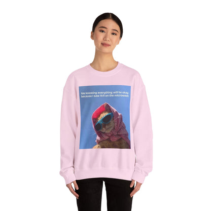 Cozy Cat - Themed Crewneck Sweatshirt, Perfect for Cat Lovers, Gifts for Her, Funny Sweatshirt, Casual Wear, Unique Cat Apparel - Goddess Vibes