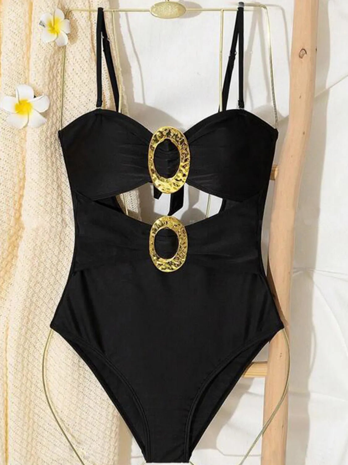 Cutout Sweetheart Neck One - Piece Swimwear - Crowned Energy CO.