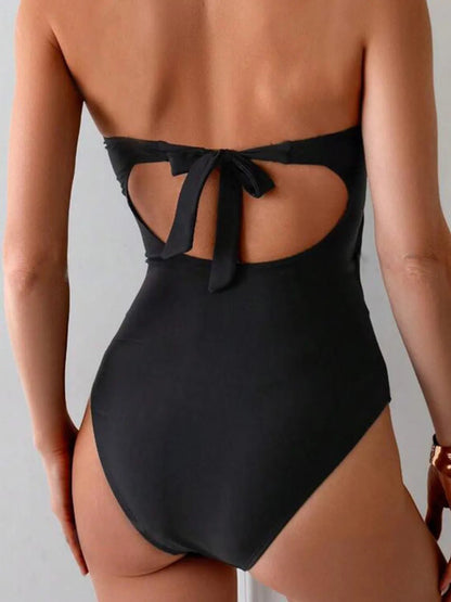 Cutout Sweetheart Neck One - Piece Swimwear - Crowned Energy CO.