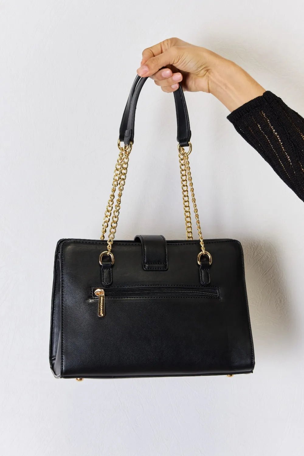David Jones Quilted PU Leather Handbag - Crowned Energy CO.