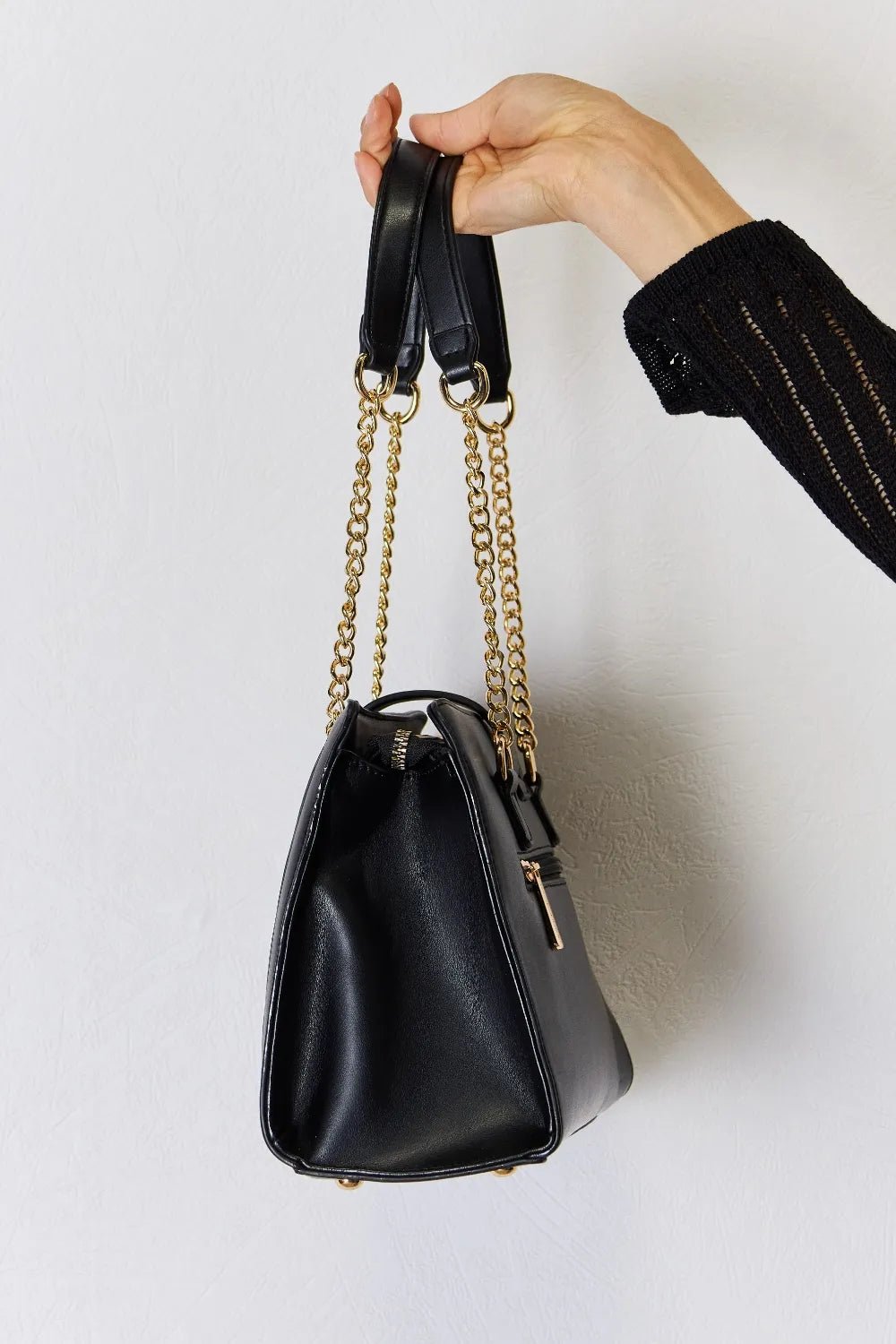 David Jones Quilted PU Leather Handbag - Crowned Energy CO.